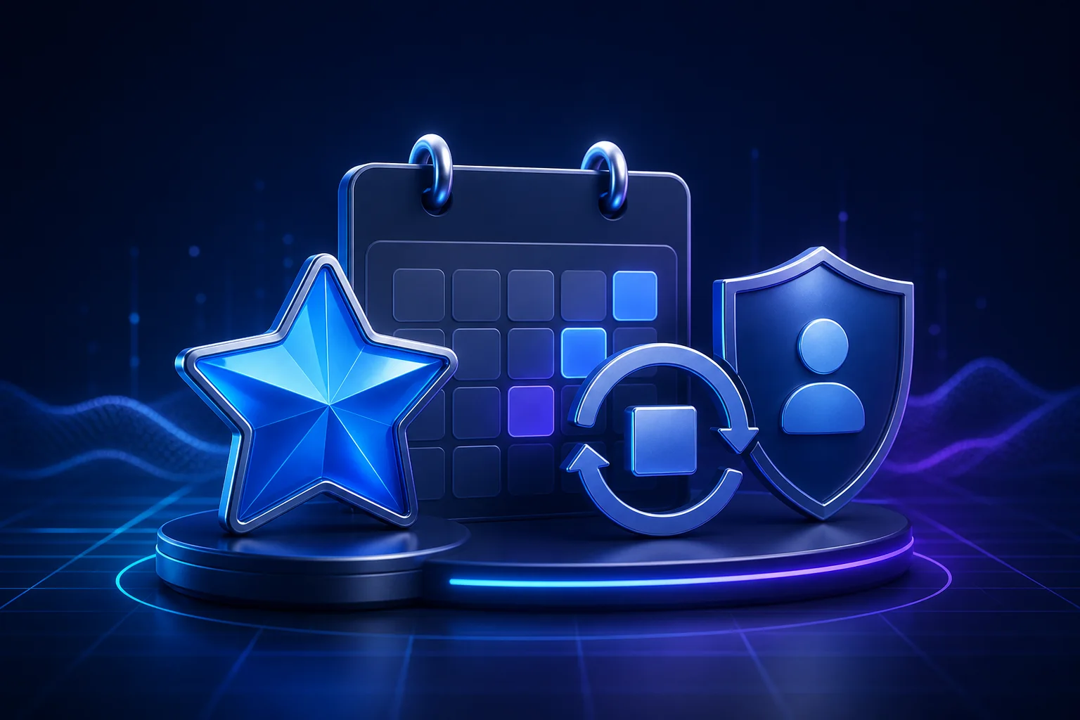 Editorial visualization of a Telegram Premium account, shield and renewal status